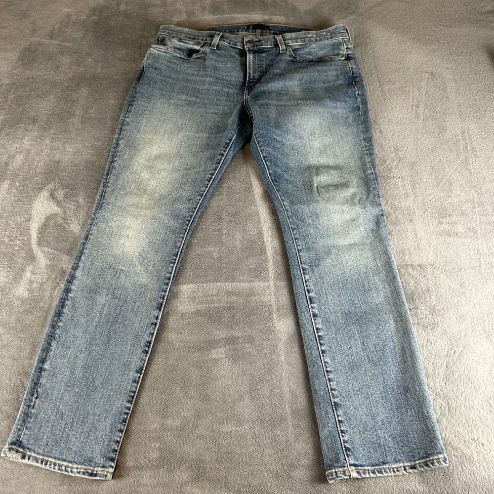 Madewell Mens Skinny Jeans Medium Wash Blue Denim 36x30 Stretch Cotton Blend